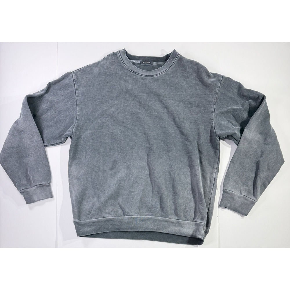 Talentless Crewneck‎ Sweatshirt Gray Washed Pullover Minimal